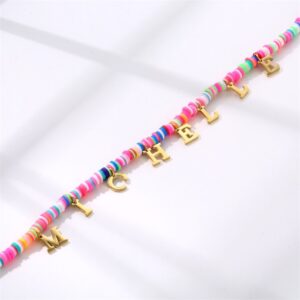 Collier à perles avec lettres personnalisées 11