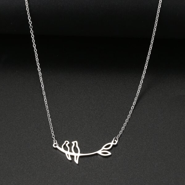 Collier pendentif à 2 branches d’oiseaux 6