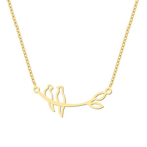 Collier pendentif à 2 branches d’oiseaux 3