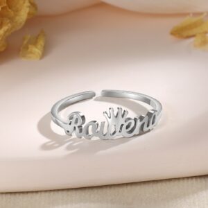 Bague couronne personnalisée 9