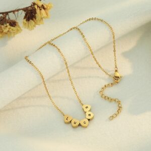Collier pendentifs mini cœurs personnalisés 10