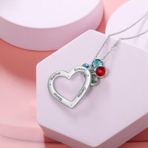 Collier pendentif cœur personnalisé noms de famille 8 Collier pendentif cœur personnalisé noms de famille 8