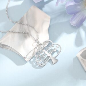 Collier pendentif arbre de vie personnalisé prénoms 7 Collier pendentif arbre de vie personnalisé prénoms 7