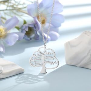 Collier pendentif arbre de vie personnalisé prénoms 8 Collier pendentif arbre de vie personnalisé prénoms 8