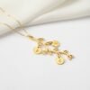 Pendentif arbre de vie personnalisé initiales 7