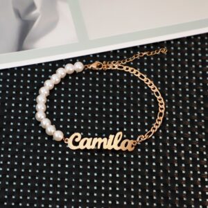 Bracelet à perles avec nom personnalisé 14