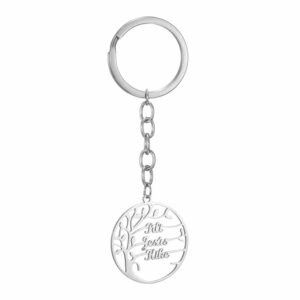 Porte-clé arbre de vie personnalisé multi-prénoms 8