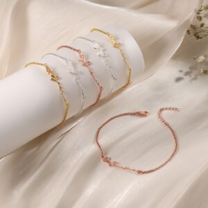Bracelet à fleurs de naissance personnalisé prénom 10