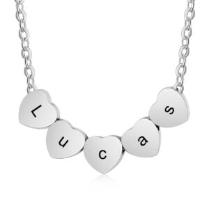 Collier pendentifs mini cœurs personnalisés 14