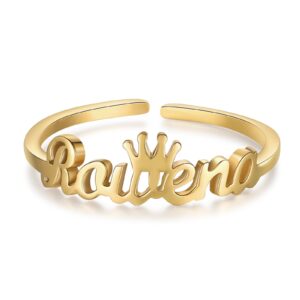 Bague couronne personnalisée 12