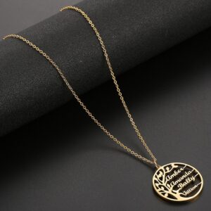 Collier arbre de vie personnalisé prénoms multiples 12 Collier arbre de vie personnalisé prénoms multiples 12
