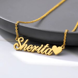 Collier cœur personnalisé prénom 21 Collier cœur personnalisé prénom 21