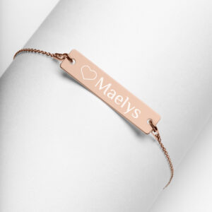 Collier pendentif bar gravé prénom – Argent 10