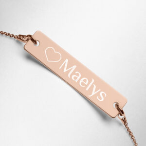 Collier pendentif bar gravé prénom – Argent 12