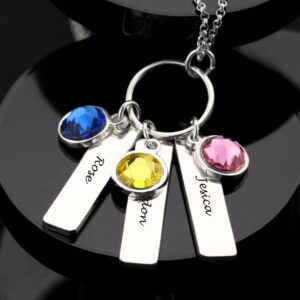 Collier pendentifs bar gravées multi prénoms (1 à 3) 10