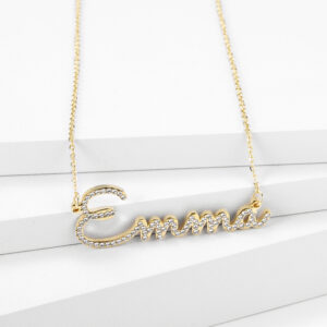 Collier strass personnalisé prénom 17 Collier strass personnalisé prénom 17