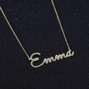 Collier strass personnalisé prénom 15 Collier strass personnalisé prénom 15