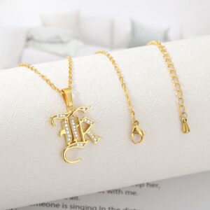 Collier strass initiale majuscule 14