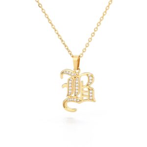 Collier strass initiale majuscule 16