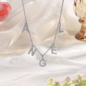 Collier prénom avec lettres strass zircon 9 Collier prénom avec lettres strass zircon 9