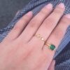 Bague ajustable personnalisée lettre minuscule 18