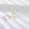 Bague ajustable personnalisée lettre minuscule 20