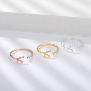 Bague ajustable personnalisée lettre minuscule 20