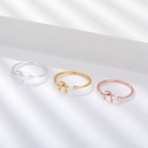 Bague ajustable personnalisée lettre minuscule 21