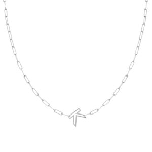 Collier lettre initiale avec chaîne à gros maillons 9