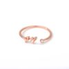 Bague ajustable personnalisée lettre minuscule 26