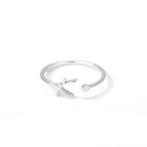 Bague ajustable personnalisée lettre minuscule 29
