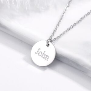 Collier pendentif disque gravé 13 Collier pendentif disque gravé 13