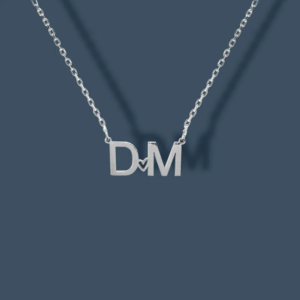 Collier cœur personnalisé double initiales majuscules 7 Collier cœur personnalisé double initiales majuscules 7