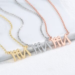 Collier en acier inoxydable personnalisé arabe 11 Collier en acier inoxydable personnalisé arabe 11