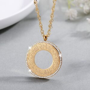 Collier pendentif circulaire personnalisé nom arabe 8 Collier pendentif circulaire personnalisé nom arabe 8