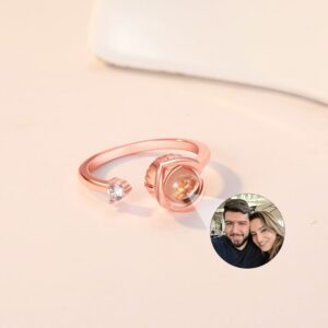 Bague projection photo personnalisée – Femmes 11