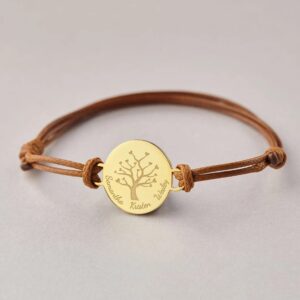 Bracelet à corde avec Arbre de Vie personnalisé 9