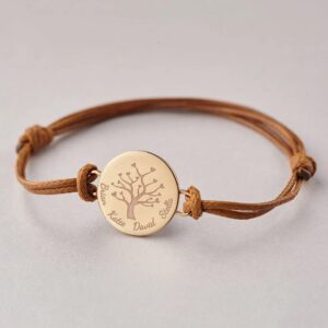 Bracelet à corde avec Arbre de Vie personnalisé 10