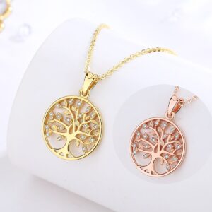 Collier pendentif arbre de vie en Zircon 15 Collier pendentif arbre de vie en Zircon 15