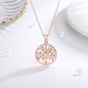 Collier pendentif arbre de vie en Zircon 23 Collier pendentif arbre de vie en Zircon 23