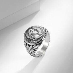 Bague romaine avec tête de césar gravé 10