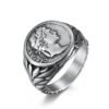 Bague romaine avec tête de césar gravé 9