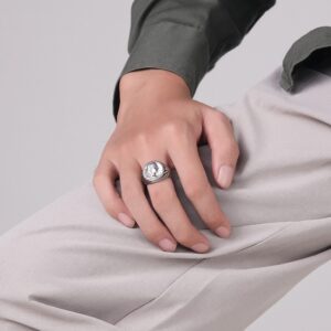Bague romaine avec tête de césar gravé 12