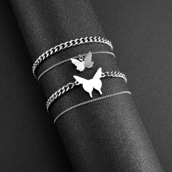 Bracelet papillon personnalisé prénom 5