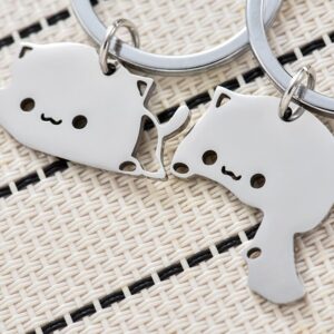 Porte-clés chat pour couple (2 pièces) 12