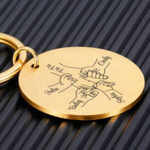 Cadeau – Porte-clés personnalisé famille 9