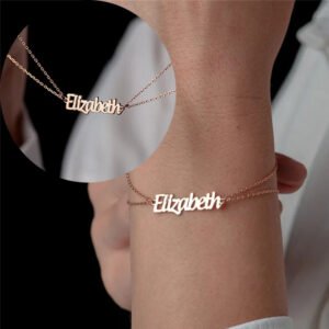 Bracelet personnalisé prénom, Or – Argent – Or Rose