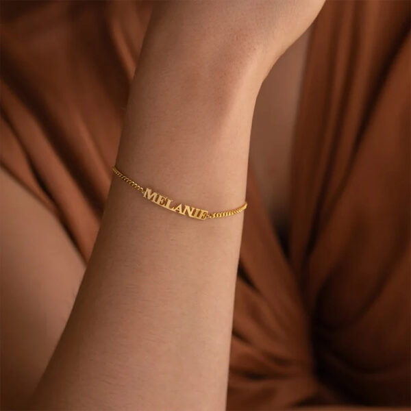 Bracelet chaîne gourmette personnalisé 7