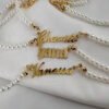 Collier Perles personnalisé prénom 14