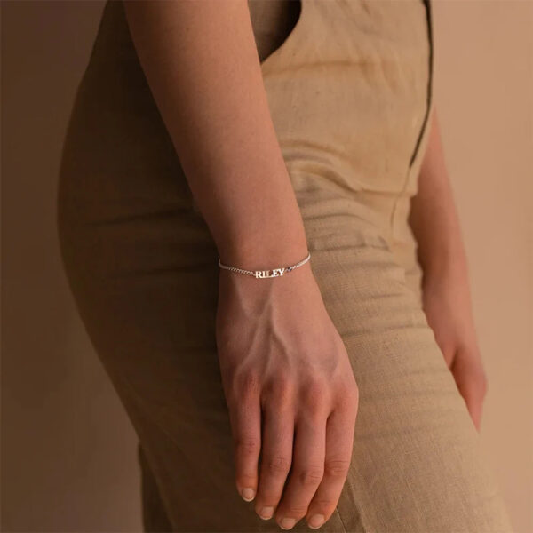 Bracelet chaîne gourmette personnalisé 11